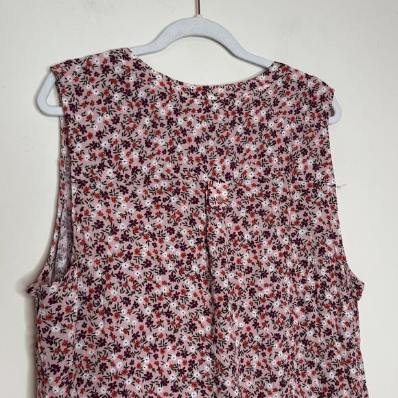 Market & Spruce Prat Henley Sleeveless Top Multicolor NWT Size 2X - Picture 6 of 8